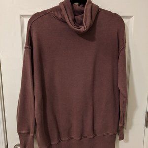 Aerie Fleece Turtleneck - Brown